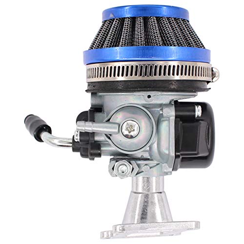 none brand Tuning-Vergaser mit Luftfilter für 2-Takt 47cc 49cc Mini Pocket Bike ATV Group Motorrad, Blau