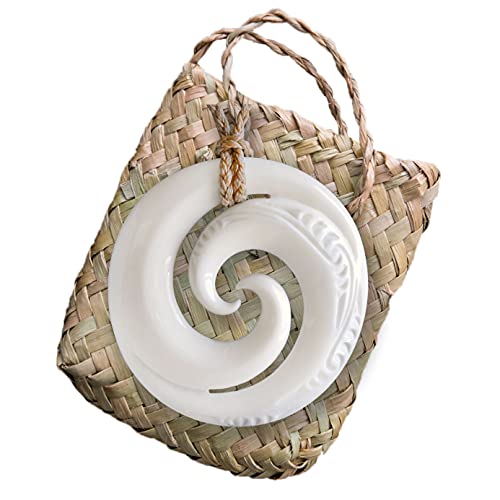 kiwiana gifts Hand Made Maori Style Koru Bone Carving Pendant