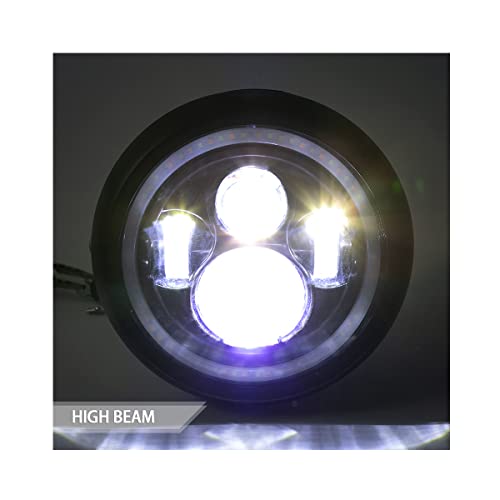 Phares de moto de 7,5 pouces Phares avant à LED pour Cafe Racer Bobber Chopper - Image 6