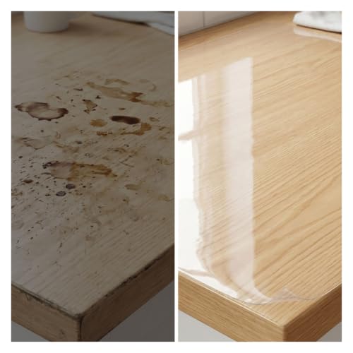 JYHHCYS Papel Adhesivo Transparente Protectores Autoadhesivos Impermeables para Encimeras, Fácil De Limpiar Papel Protector Transparente para Muebles, para Mesas De Comedor Y Oficina(140x620 cm)