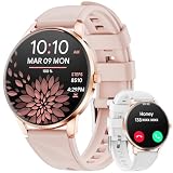 Karchilor Smart Watch for Women, 1.32'' AMOLED Smart Watch with Bluetooth Calls(Answer&Make), Heart Rate, SpO2, Sleep Monitor, 110+ Sport Modes Fitness Tracker for Android/iPhone