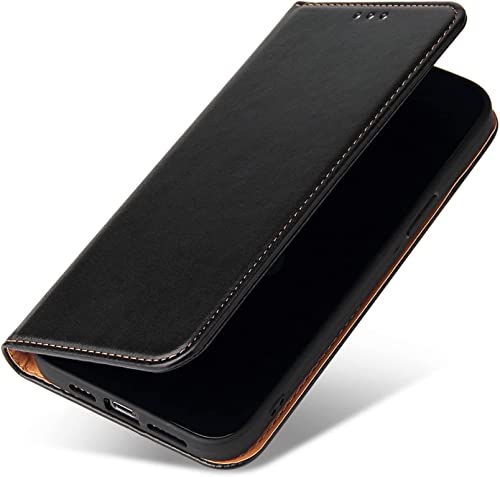 Étui portefeuille iPhone 14 Pro housse clapet cuir noir anti choc