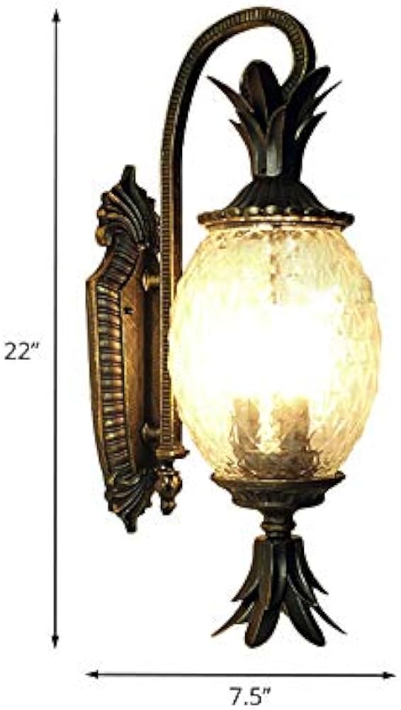 Amazon.co.jp: Susuo レトロ ブラケットライト 玄関灯 パイナップル型