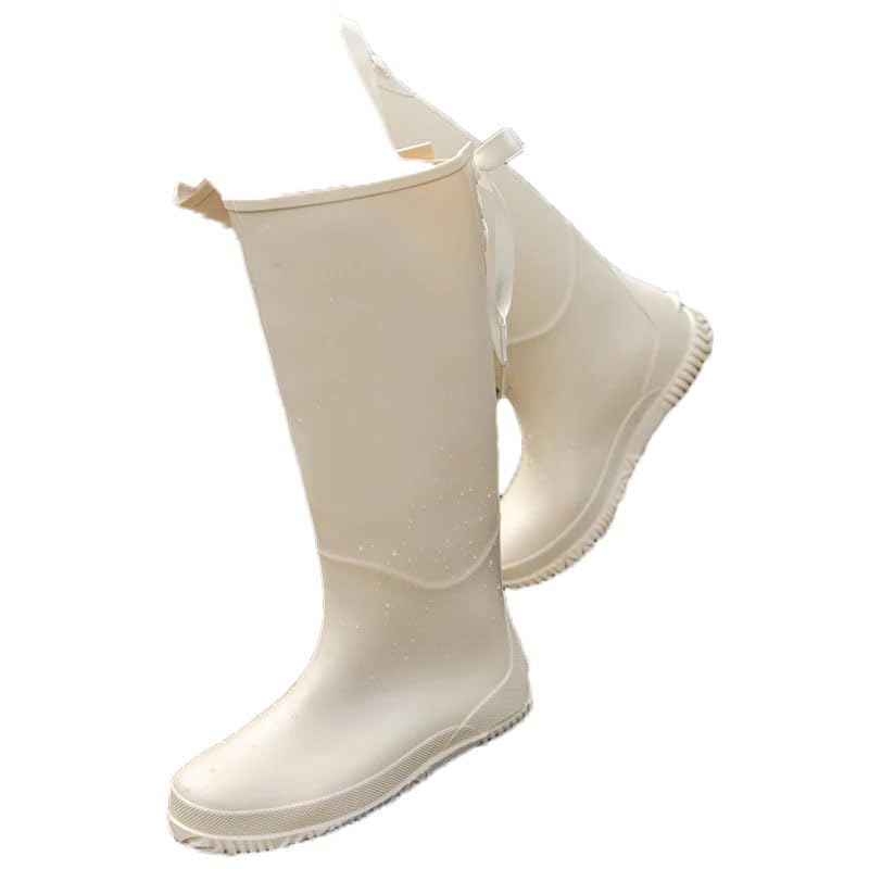 Womens Mid Calf Rain Boots Adult Rain Boots With Soft Soles Adult Rubber Shoes Outdoor