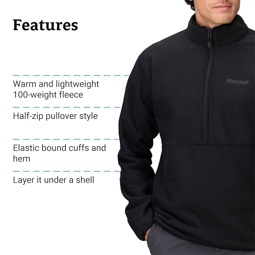 Image of MARMOT Men's Rocklin 1 /2 Zip, Lightweight Fleece Pullover Jacket