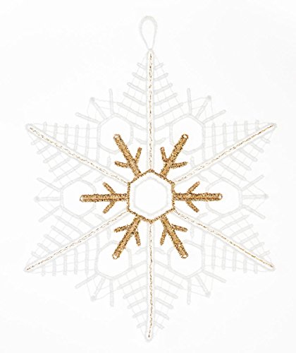 'Orlo Plauener Immagini per finestre ghiaccio stella decorazione per finestra decorazione per finestra immagini Fatto mano decorazione finestra Ecru-Gold