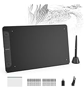 VEIKK VK1060PRO V2 Large 10 x 6 Inch Drawing Tablet with 2 Scroll Wheels, 6 Express Keys, P05 Bat...