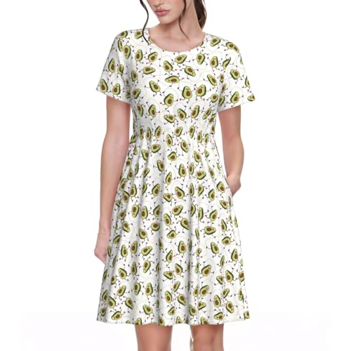 Robe décontractée à manches courtes pour femme avec imprimé avocats amusants