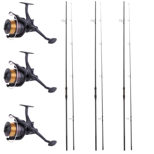 CatchMax 3X Carper + 3X 5000FR (Canna da Carpa + Bobina baitrunner) | Kit carpfishing