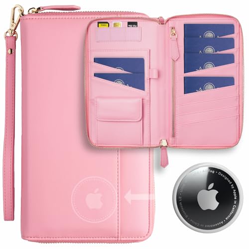 Image of Travel Document Organizer - RFID Passport Wallet Case Family Holder Id Wristlet