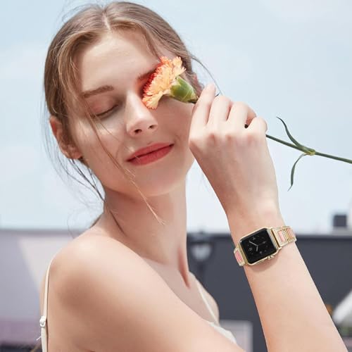 Image of Zitel Bling Rhinestone Metal Band Compatible with Apple Watch Straps for Women Girls Sparkling Shiny Wristbands