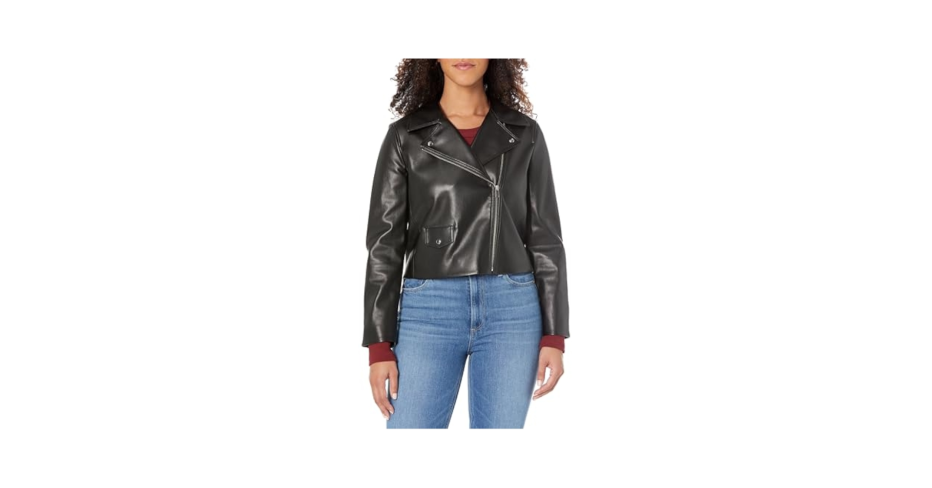 Theory Women's Crop Moto Jacket, Black, P at Amazon Women's