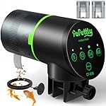 Automatic Fish Feeder for Aquarium, Auto Fish Food Dispenser with Timer and Feeding Ring, Moisture-Proof, Smart Fish Tank Vacation Feeder with 2 AAA Batteries