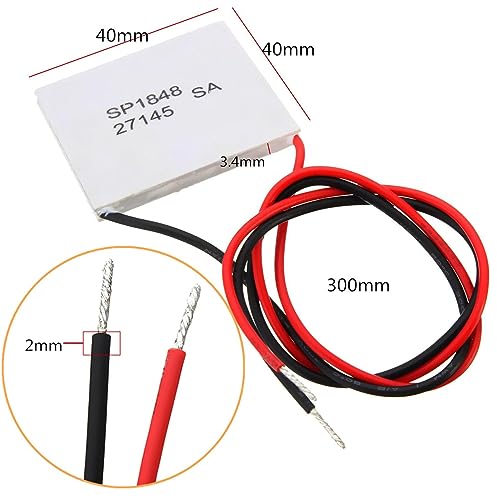 Image of SP1848-27145 TEG 150℃ Thermoelectric 12V Peltier Cooler Module of semiconductor Refrigeration Cooling Temp Diff (-30C to +120C)