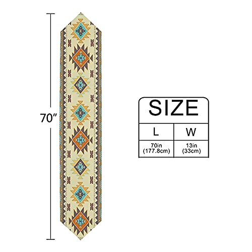 Aztec Southwest Table Runner 13X70 Inch With Ethnic Style Design Geometric Table Runners Dresser Scarves Table Setting Decor For Garden Farmhouse Wedding Party Holiday Dinner Home #TOP5