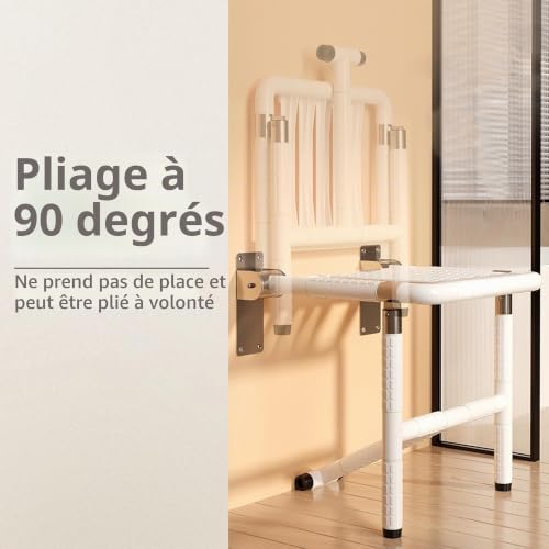 Siège de douche rabattable antidérapant 300 kg ITSOGOO