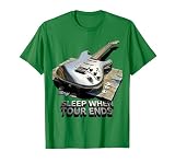 Sleep When Tour Ends Rock Band Design T-Shirt, Men, Kelly Green, X-Large