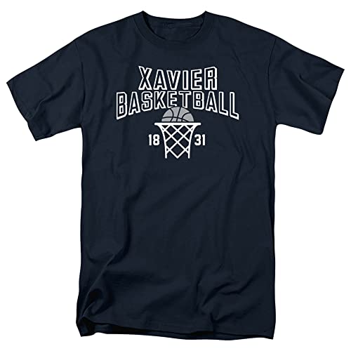 Xavier University Official Basketball Year Unisex Adult T Shirt,Navy, Large