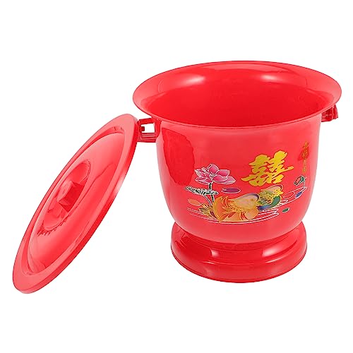 FRCOLOR プラスチックスピットン 男性用旅行用小便器 車の小便器 尿 toilet paper holder portable toilet 携帯用チャンバーポット 結婚式のアクセサリー 赤