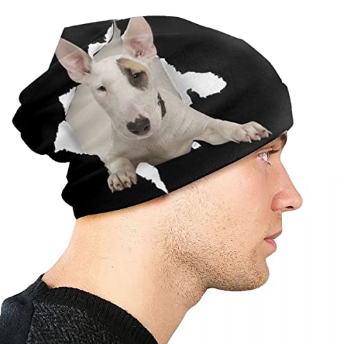 Strickmütze Bull Terrier Mütze Hüte Hip Hop Strickmütze Für Männer Frauen Warme Winter Animel Hund Schädel Beanies Caps – Bild 5