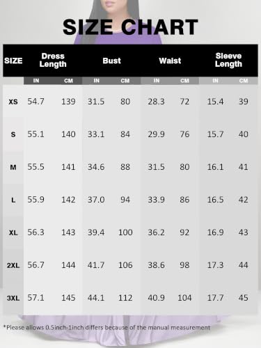 Image of Plus Size Maxi Dress for Women V Neck 3 /4 Sleeve Wrap Dress