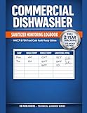 Commercial Dishwasher & Sanitizer Monitoring Logbook: SANITIZER MONITORING LOGBOOK - HACCP & FDA Food Code Audit-Ready Edition