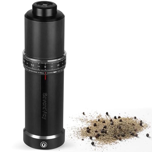 SavoraVoy Manual Pepper Grinder & Pepper Mill - Heavy-Duty All-Metal Construction with External Adjustment, Premium Mechanical Design for Home & Restaurant Use