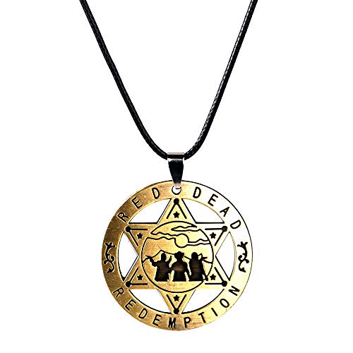 Red Dead Redemption 2 Inspired - Red Dead Redemption Sheriff Token Necklace Pendant. Great Gift For a Gamer Friend And a Great Cosplay Item For any Red Dead Redemption Franchise Fan.