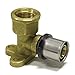 Produktbild 1 Stück Press-Wandwinkel 20 x 2 - 1/2" - 52 mm, DVGW zertifiziert, Pressfittings, Wandscheibe