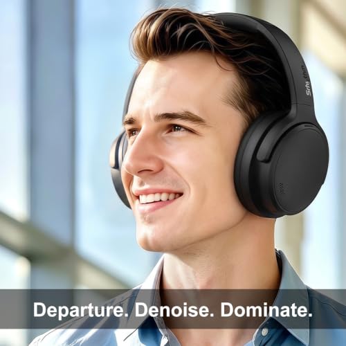 Image of Srhythm NiceComfort 35 (2nd Gen) Hybrid Noise Cancelling Headphones,Wireless Bluetooth 6.0, 5Microphones with ENC,Transparency,Spatial Audio,140H Playtime,Low Latency,Custom EQ via App Black