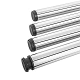 Gedotec Tischbeine Chrom Tischfüße rund Möbelfüße höhen-verstellbar | Höhe 710 mm | Ø 60 mm | Stützfüße Küche für Arbeitsplatten & Tischplatten | 4er Set - Tischfüße Metall inkl. Befestigungsmaterial