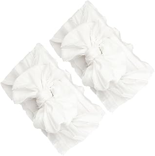 TOYANDONA 2Pcs top knot headwrap criss cross head wrap flower hairband wrap hair ties for kids infant hair ties toddler headband Headwear for Baby Headdress for Kids Baby Headband headgear