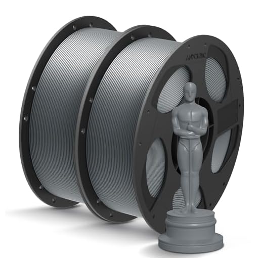 ANYCUBIC PLA+ 3D Printer Filament Bundle, PLA Plus 1.75mm Dimensional Accuracy +/- 0.02mm, Fit Most FDM 3D Printers, 1KG Spool, 2KG Texture Grey