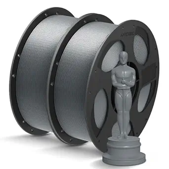 ANYCUBIC PLA+ 3D Printer Filament Bundle, PLA Plus 1.75mm Dimensional Accuracy +/- 0.02mm, Fit Most FDM 3D Printers, 1KG Spool, 2KG Gray+Gray