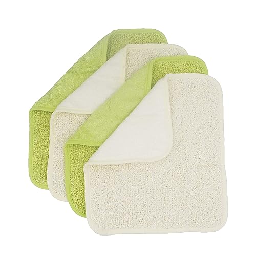 Ttybg BCRT-4P-GW Natural Organic Ramie And Rayon Made From Bamboo Dual Sided Washcloths Hand Towels Ultra Soft For Shower Bath Spa cover