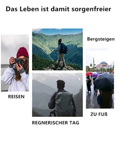 Voarge Eva Regenjacke Regenmantel für Erwachsene, für Damen und Herren Regenbekleidung Regencape Regenjacke Wasserdicht für Wandern Radfahren (M, Gelb)