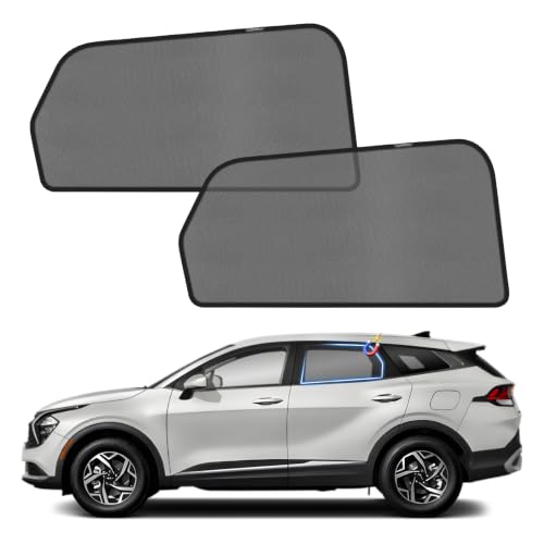 Image of KUST Car Window Shades for 2023-2025 2026 Kia Sportage Accessories, Breathable Mesh Magnetic Window Covers, Rear Back Side Window Sun Shades UV Block Privacy Protection for Baby Camping Napping 2PCS