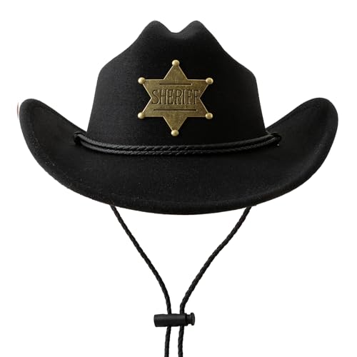 Jastore Kids Boys Girls Cowboy Hat Western Cowgirl Hat with 2 Bandanas Toddler Sheriff Dress Up Costume Hat3