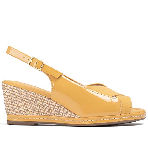 SANDALIA ANABELA CONFORTO 408150 - PICCADILLY (85) - AÇAFRÃO