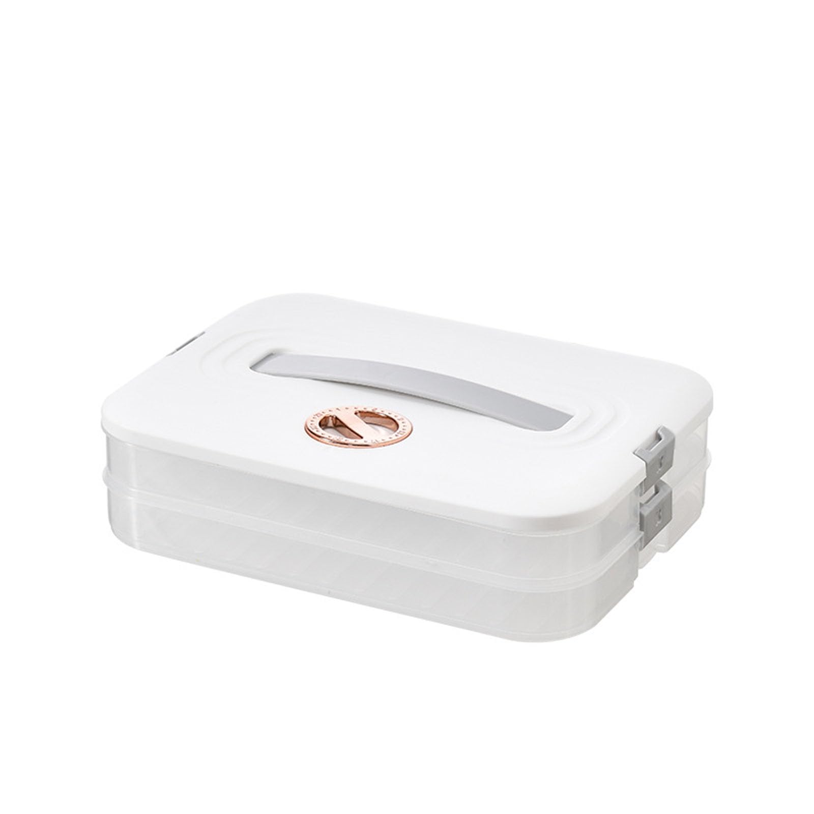 ZBIianxer Multilayer Food Storage Container Stackable Snacks with Lid Handle Time Recoder Box Cookie Carriers Food