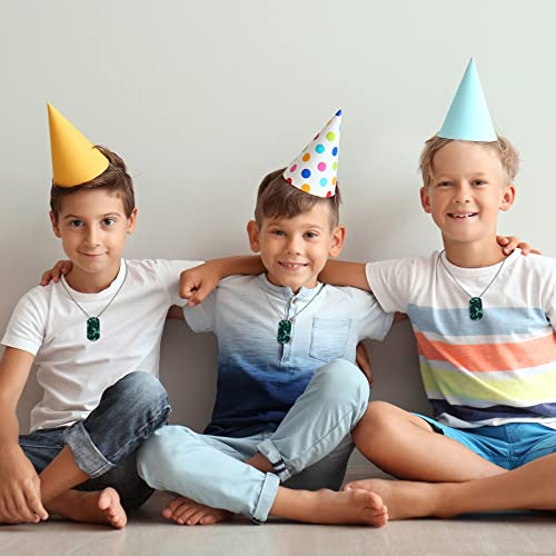 24 Pcs Camouflage Dog Tags Acrylic Army Dog Tags Camo Party Favors Army Birthday Favors Camo Necklace With Metal Beaded Chain For Kids Men Dogs Soldier Arm (Green) #TOP6