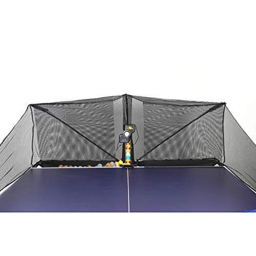 NICCOO Table Tennis Robot with Catch Net Automatic Ping Pong Robot Machine for Training with 9 Different Spin Balls Table Tennis Robots Automatic Ball Machine for Training 50W