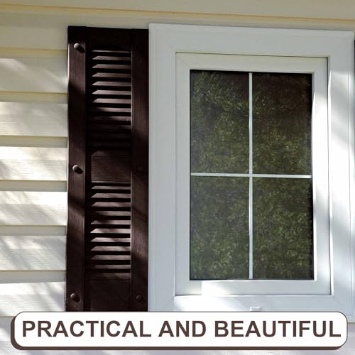 Image of Blulu 1 Pcs 3 Inch Vinyl Shutter Fastener Window Panel Peg Lok Pin Pegs Screws Shutter Spikes Anchor (Federal Brown)