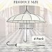 Abbylike 4 Pcs Parasol Pagoda Umbrella 36 Inch Large Gothic Parasol for Sun Protection Old-fashionable Women Goth Umbrella with Long Handle for Rain, UV Protection, Wedding Gifts (Stylish White)