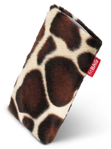 fitBAG Bonga Giraffe Housse sur Mesure pour HTC One X OneX. Imitation Fourrure avec Doublure en Microfibre pour Le Nettoyage d'écran