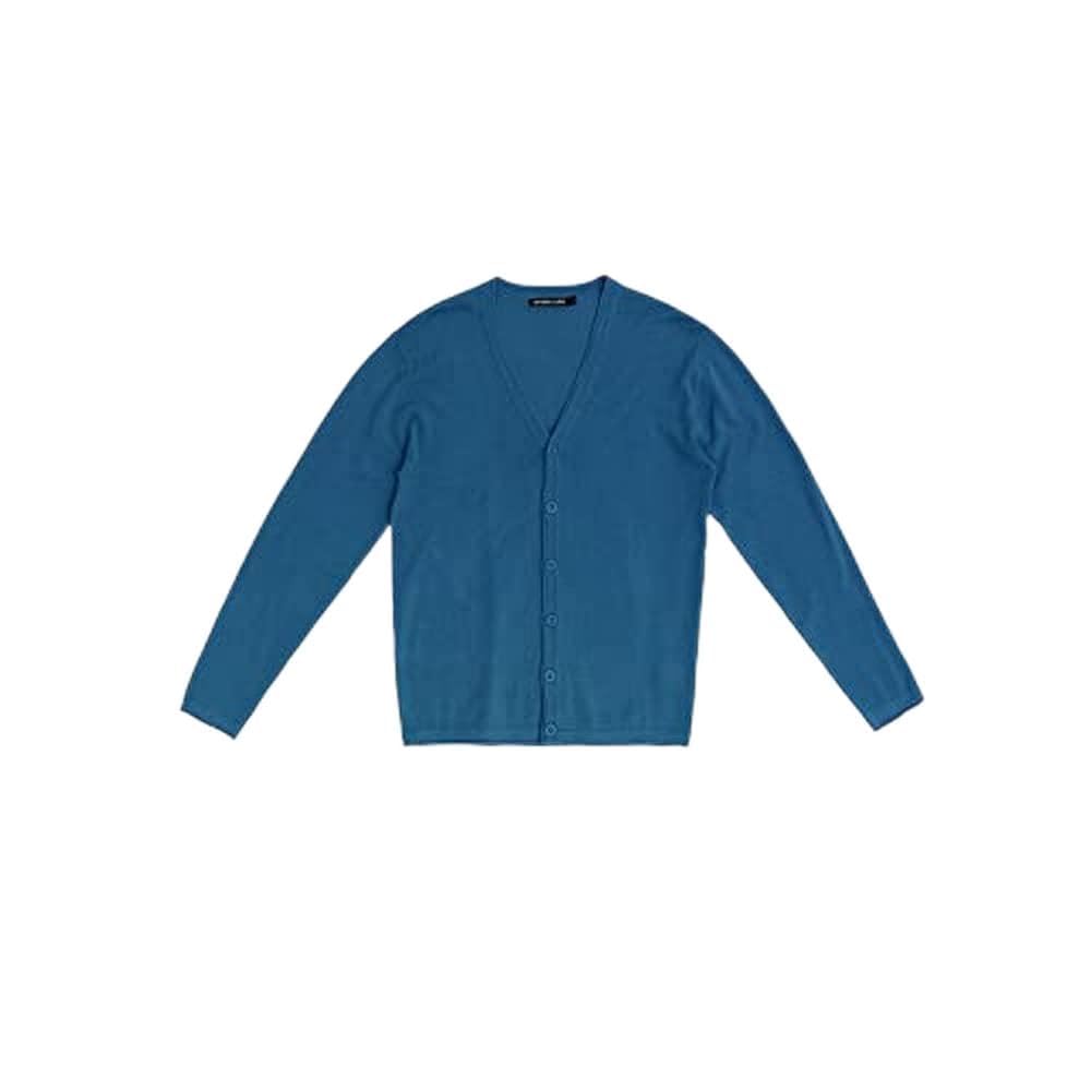 Gianni Lupo pull cardigan bleu vêtement homme taille S chaud - 3