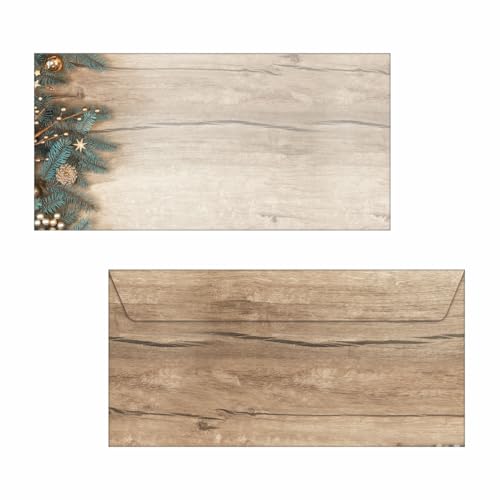 SIGEL DU664 Weihnachts-Umschlag, 'Golden Greens...