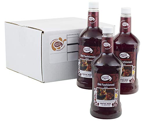 Master of Mixes Old Fashioned Drink Mix, Ready To Use, 1.75 Liter Bottle (59.2 Fl Oz), Pack of 3
