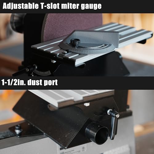 Image of Lathe Mounted Disc Sander for 10 inch and 12 inch Woodtuning Lathe with Thread 1 inchX8TPI, Sanding Accessory, 9 inch Disc Sander.