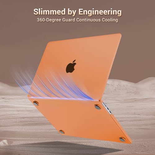MOSISO Compatible with MacBook Air 15 inch Case M5 M4 M3 M2 2026-2023, Ultra Thin Hard Case, Precision-Fit & Anti-Fingerprint - Compatible with MacBook Air 15.3 A3448 A3241 A3114 A2941, Cosmic Orange